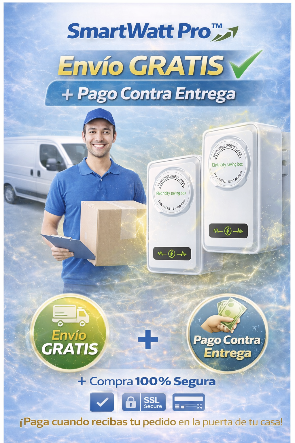 💡SmartWatt Pro™ – Dispositivo Inteligente de Ahorro de Energía (Pack 2)⭐