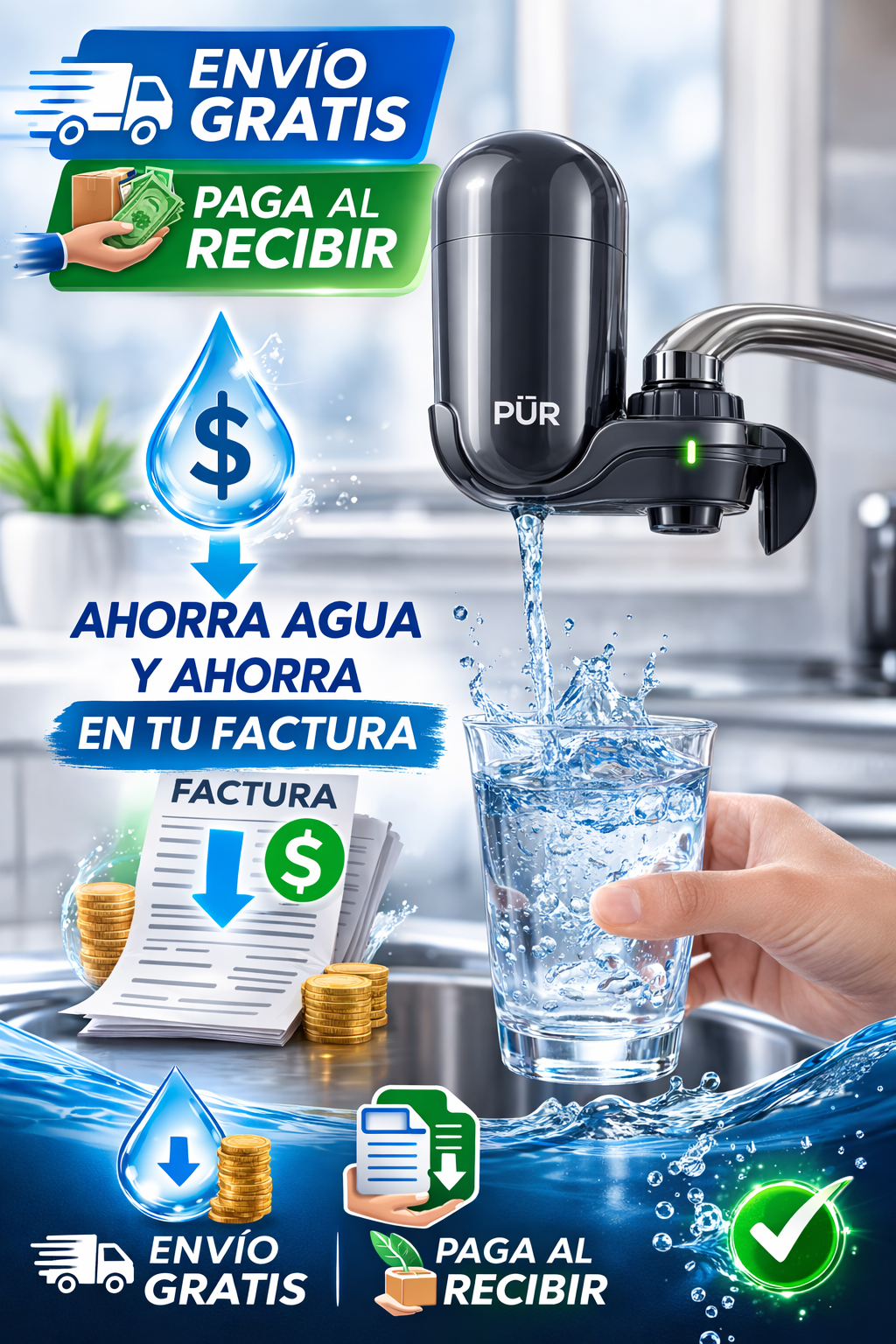 💸Ahorrador de agua AquaSave Filter™ 💧💸