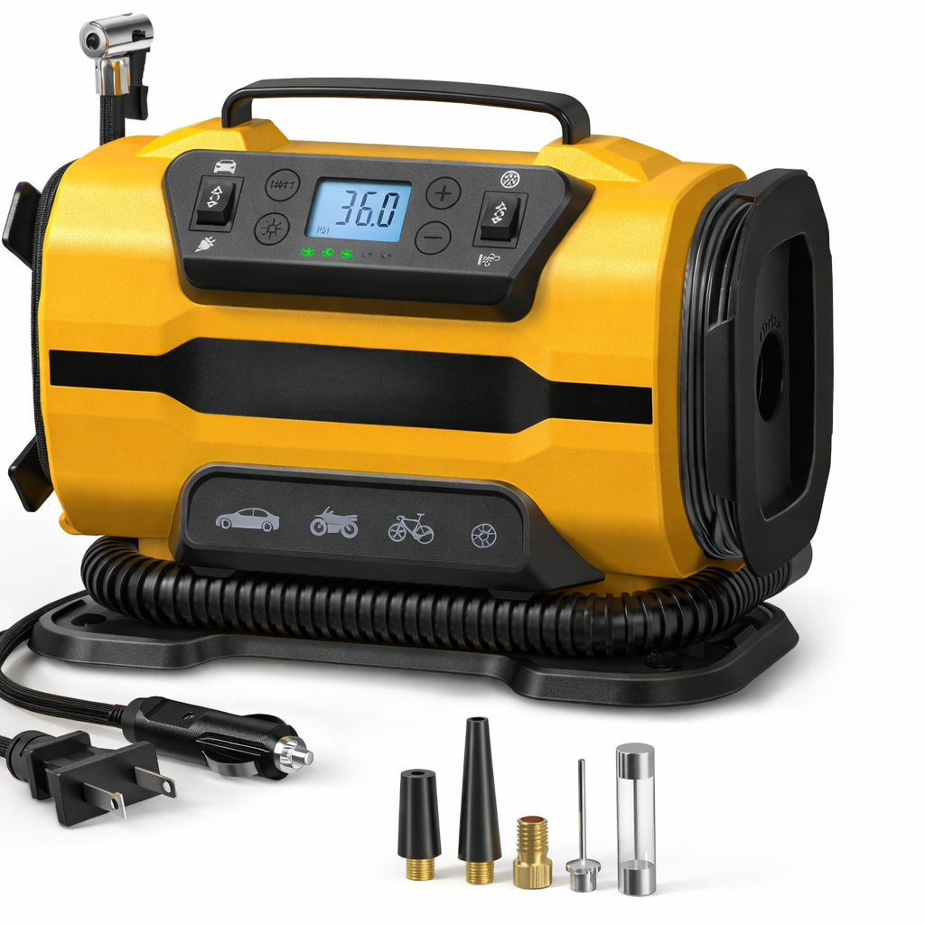TurboAir Max™ – Compresor Portátil Dual Power 🚗⚡