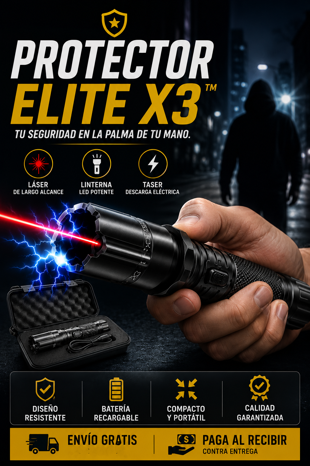 🔥 Protector Elite X3™ Tu seguridad en la palma de tu mano.🛡️