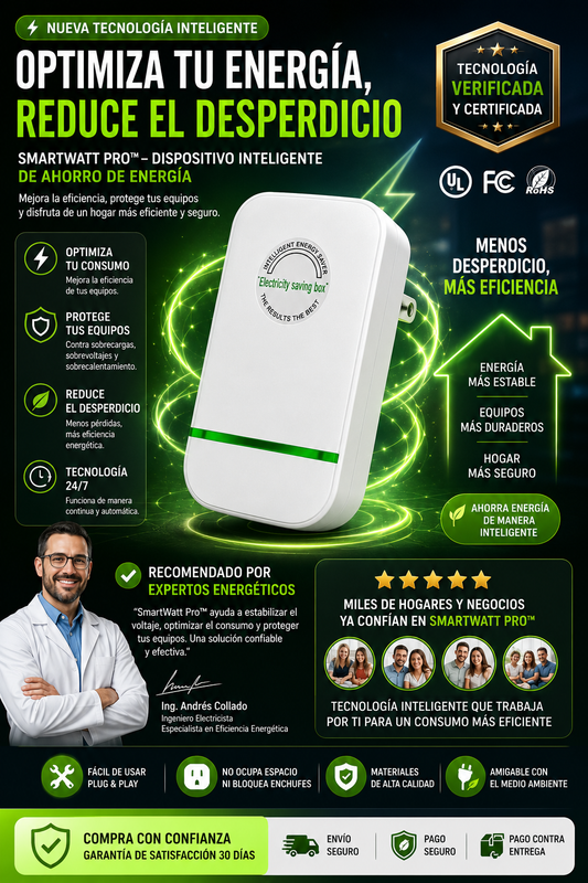 💡SmartWatt Pro™ – Dispositivo Inteligente de Ahorro de Energía