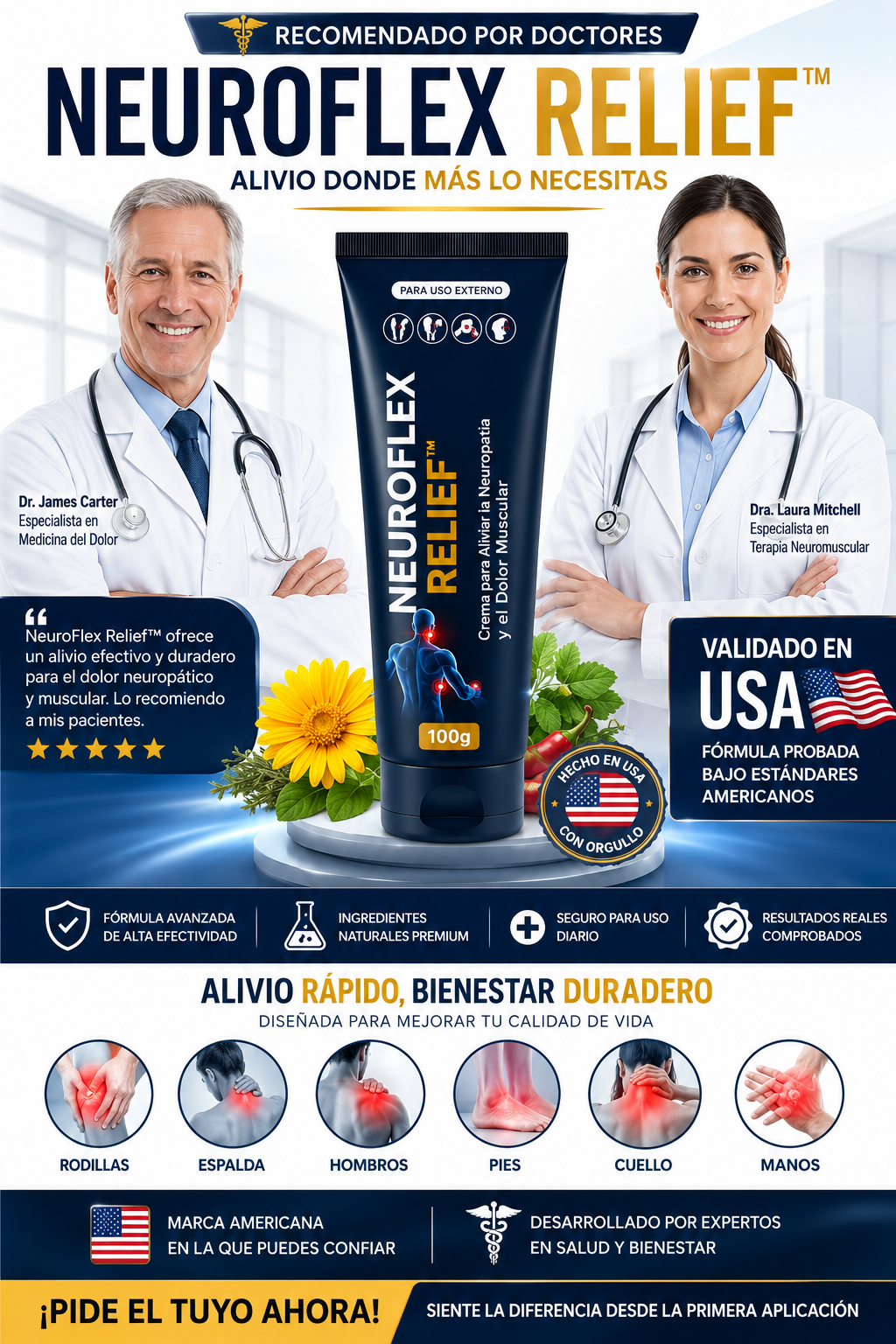NeuroFlex Relief™ Crema para Aliviar la Neuropatía y el Dolor Muscular 🔥