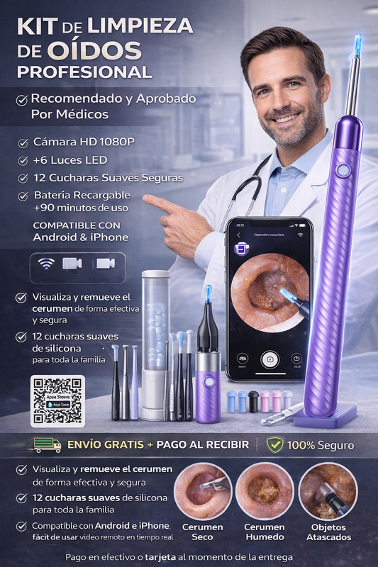 OtoVision Pro 1080™ – Kit Limpia Oídos con Cámara HD🦻✨