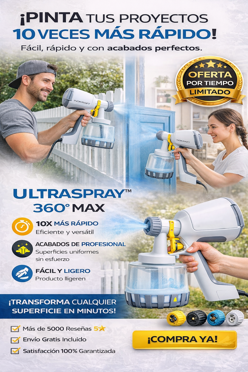 ⚡Pistola de Pintura - UltraSpray 360° Max™🎨
