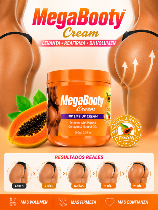MegaBooty Cream™ 🍑 “Glúteos más grandes y firmes desde las primeras aplicaciones”