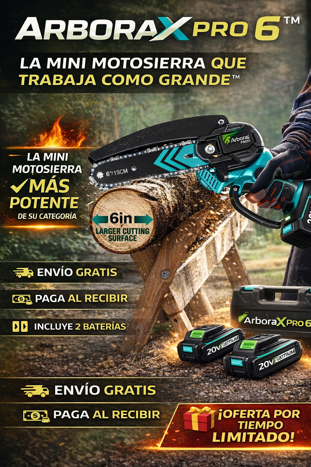🔥Motosierra ArboraX Pro 6™ 👉🌲