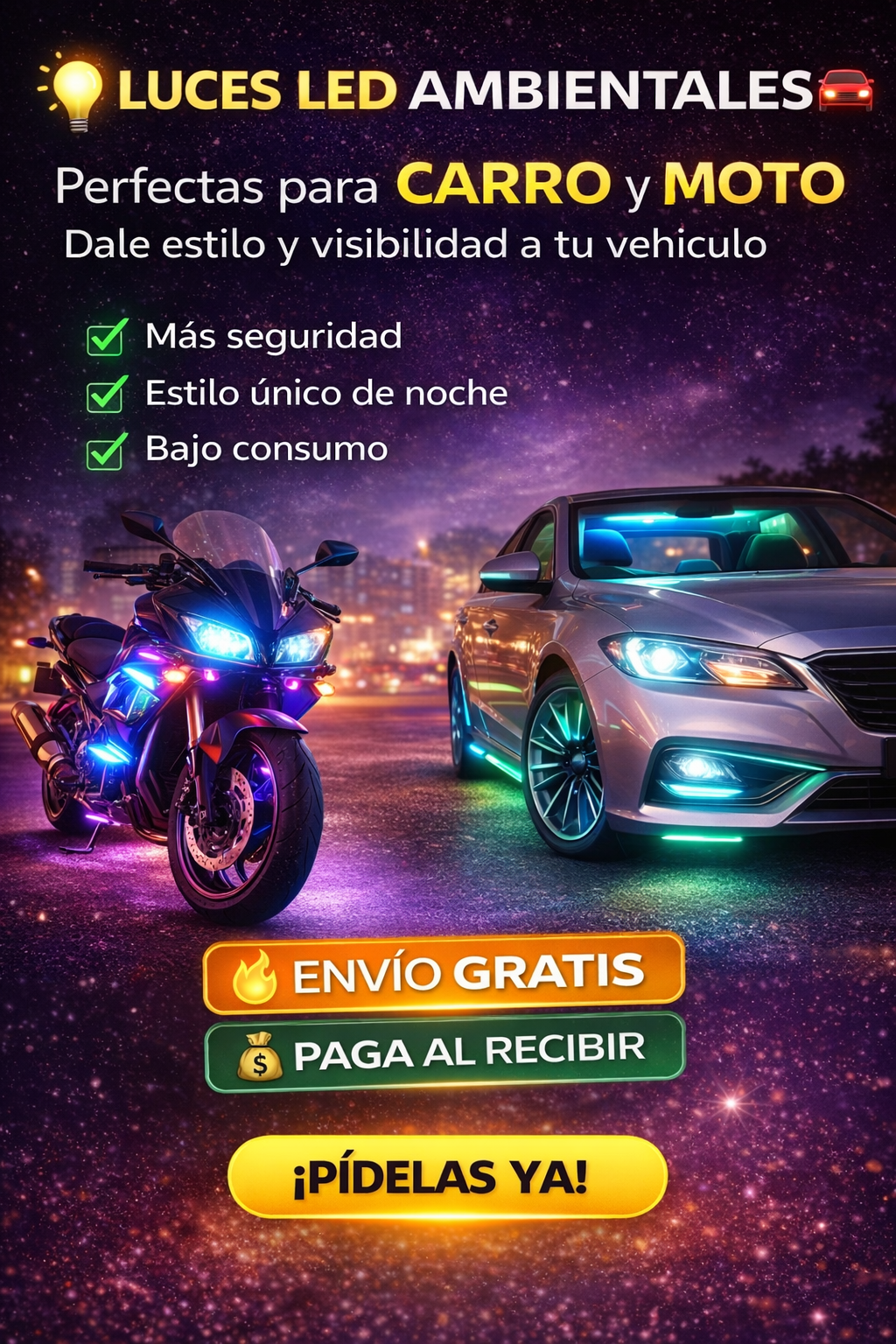 ✨Luces led 🏍️ NeonRider RGB Pro™💥