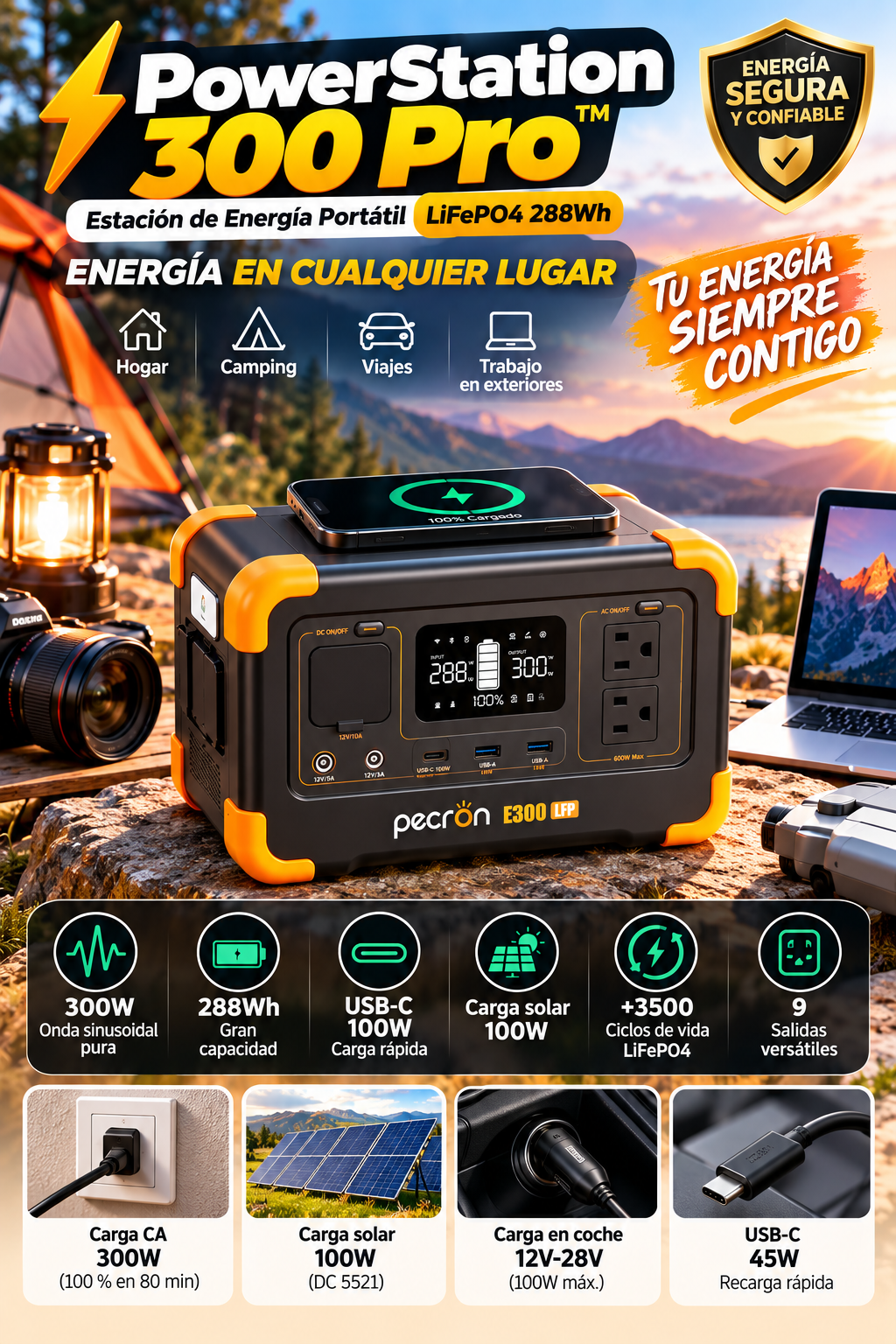🔋 PowerStation 800 Pro™ | Estación de Energía Portátil LiFePO4