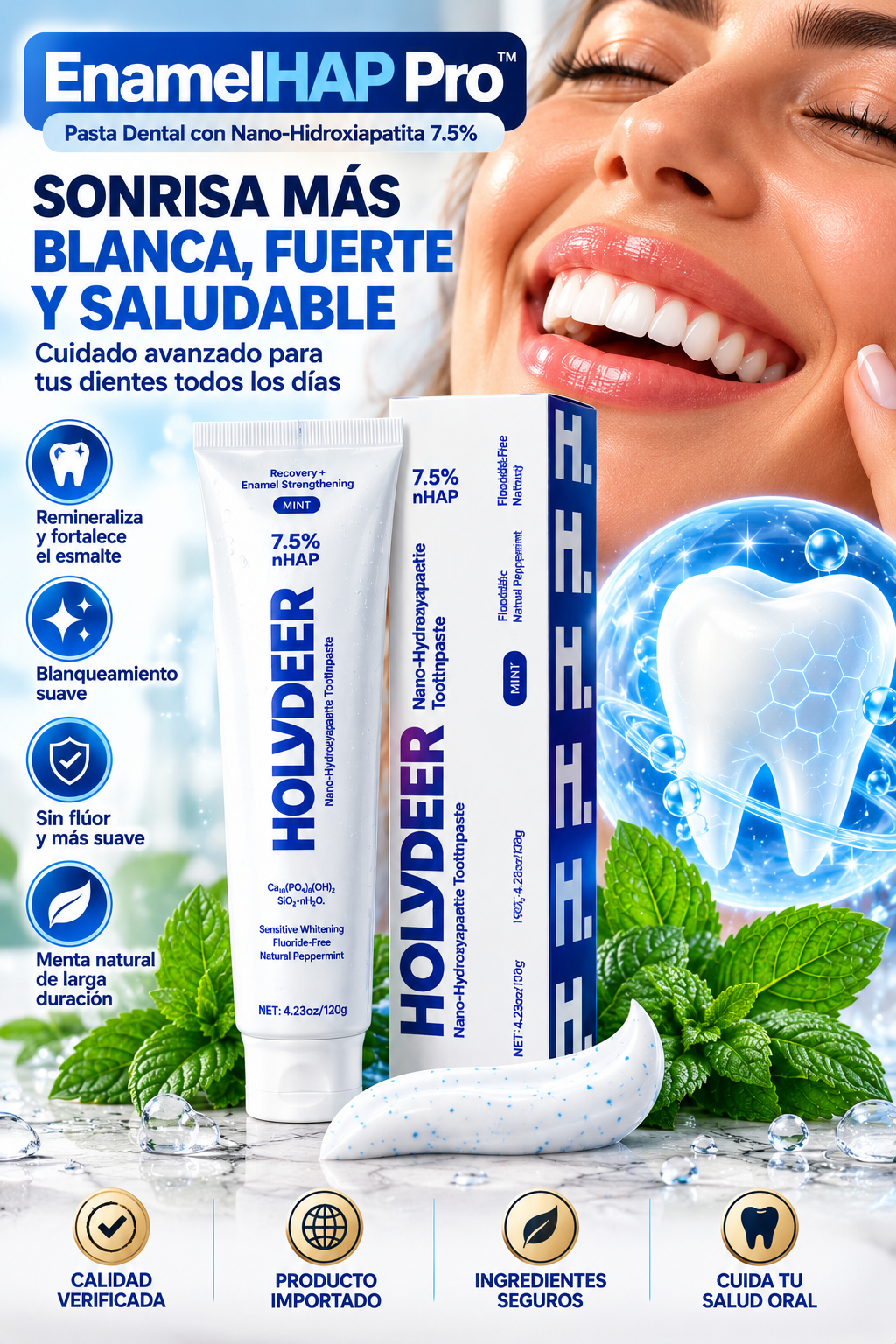🦷✨ EnamelHAP Pro™ | Pasta Dental con Nano-Hidroxiapatita 7.5%