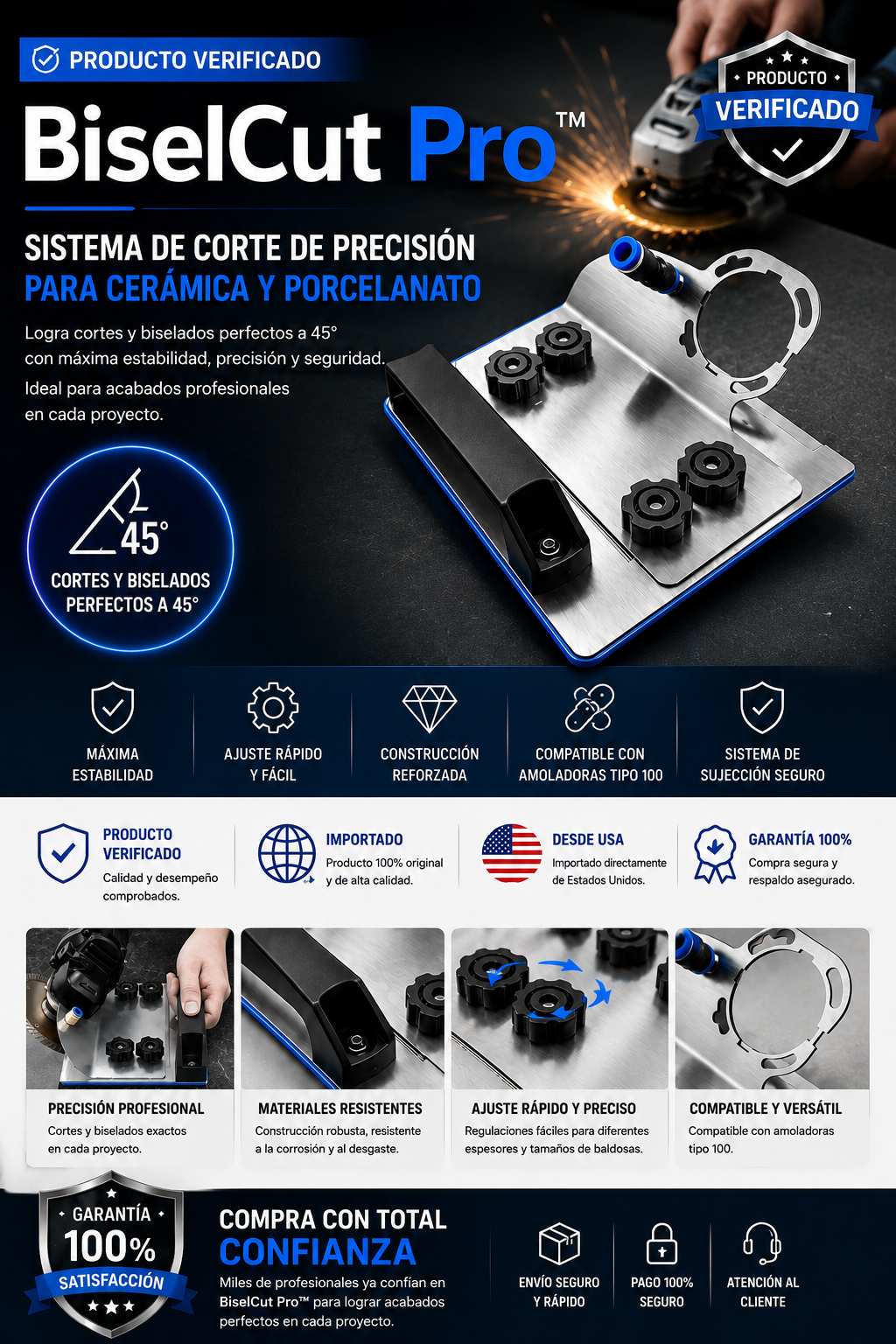 BiselCut Pro™ | Sistema de Corte de Precisión para Cerámica y Porcelanato