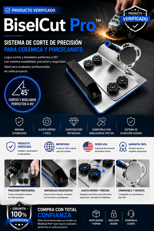 BiselCut Pro™ | Sistema de Corte de Precisión para Cerámica y Porcelanato