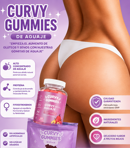CURVY GUMMIES AGUAJE CURVE+✨ Más feminidad y confianza